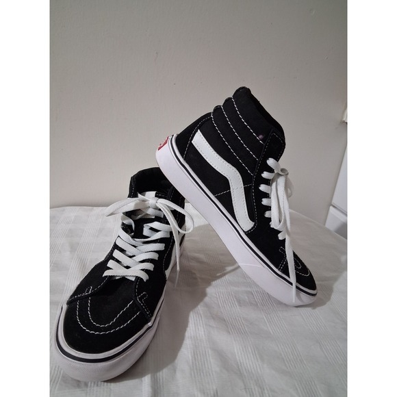 Vans Shoes - Vans Sk8-Hi ComfyCush Black White High Top Sneakers Womens Size 6 Mens 4.5